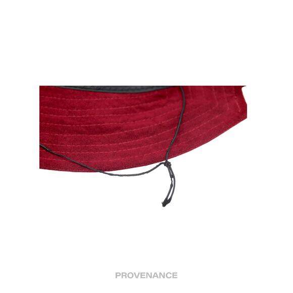 ? Givenchy Play Logo Notch Bucket Hat - Wine Microsuede